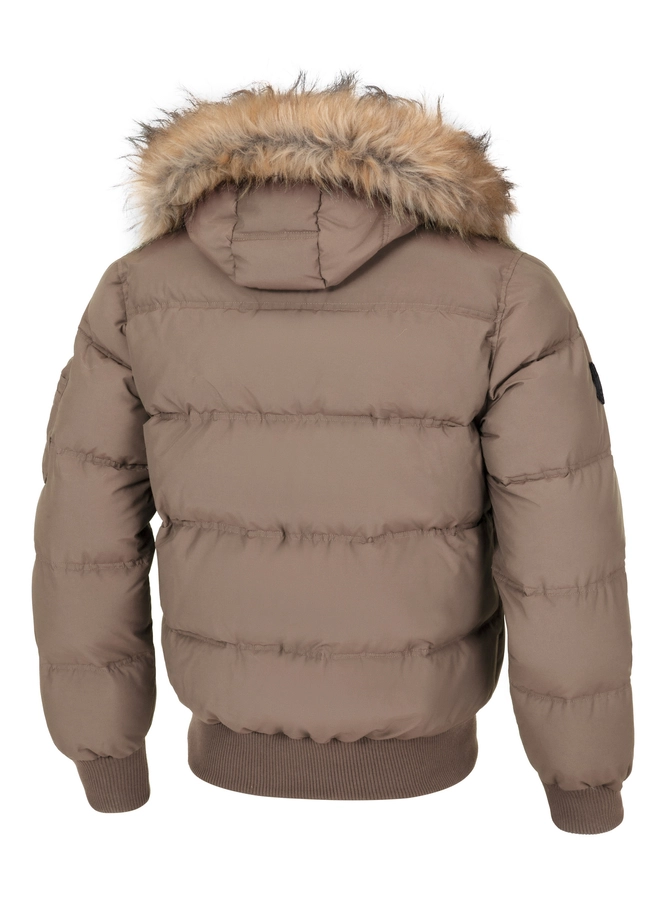 Kurtka zimowa męska Pit Bull Burnt Hooded Jacket beżowa