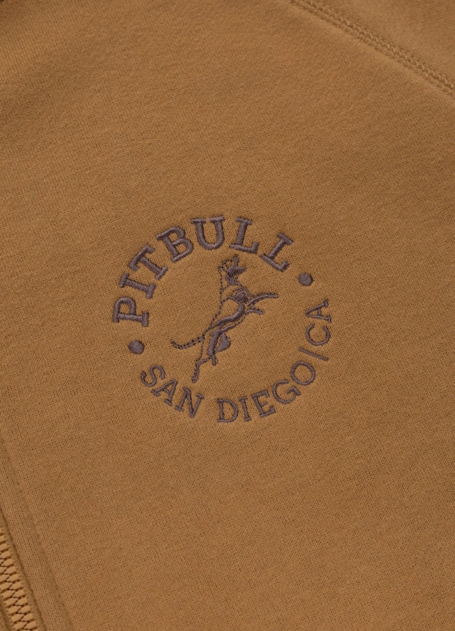 Bluza męska rozpinana z kapturem Pit Bull San Diego CA miodowy żółty