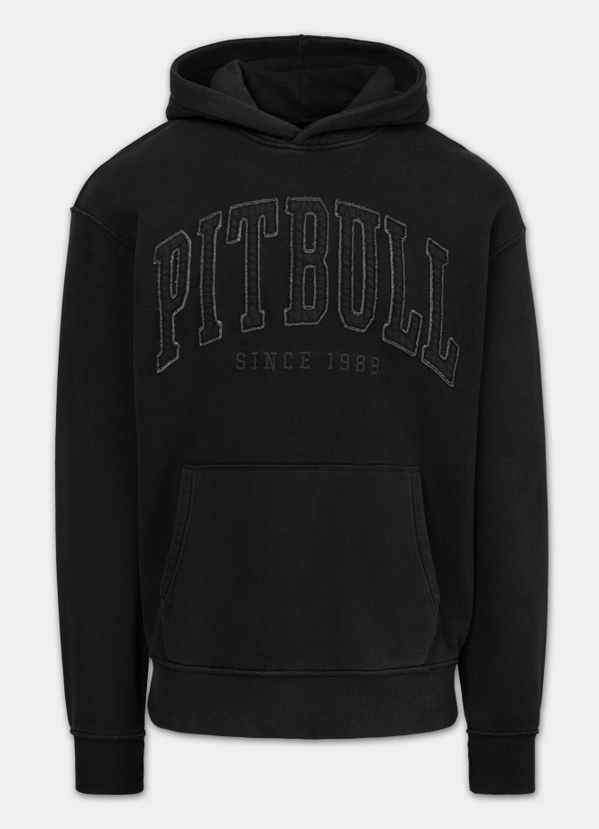 Bluza męska z kapturem Pit Bull Orlando ciemno grafitowa