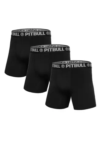 Bokserki męskie Pitbull 3-pak Pit Bull czarne