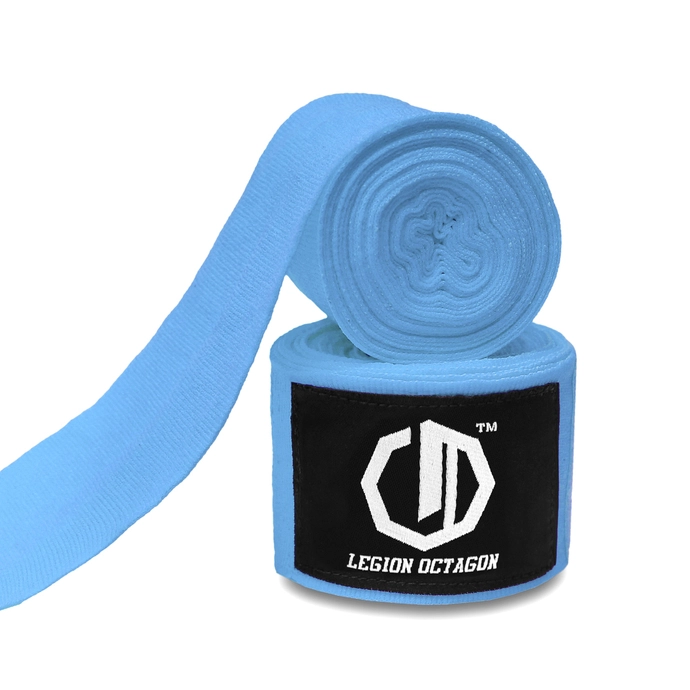 Owijki/Bandaże bokserskie Legion Octagon Standard 4m jasno niebieskie