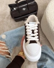 Buty sneakersy damskie Olavoga Luul brązowe