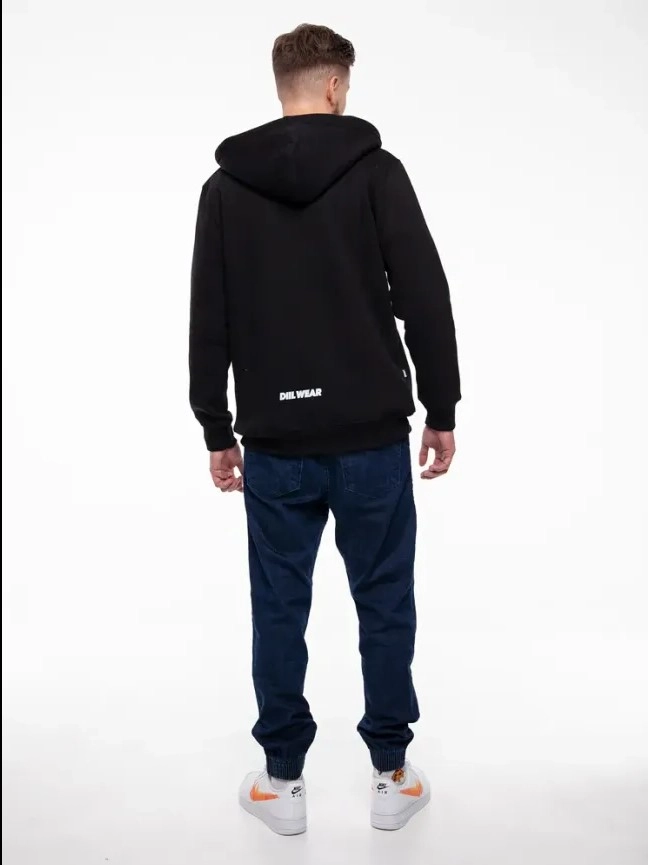 Bluza męska z kapturem Diil Laur ZIP czarny