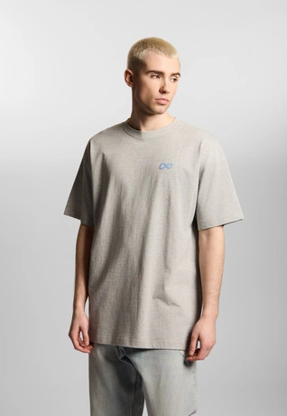 Koszulka męska t-shirt oversize Prosto Big Log Infinity szara