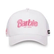 Czapka z daszkiem z siatką Capslab Barbie unisex biało/różowa