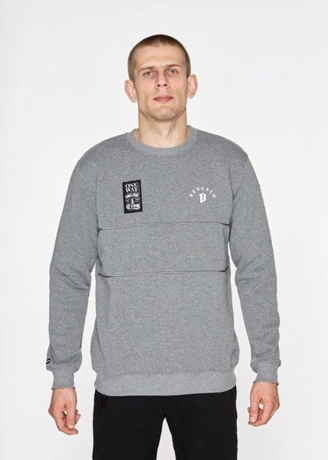 Bluza bez kaptura BOR One Way Premium crewneck dark grey