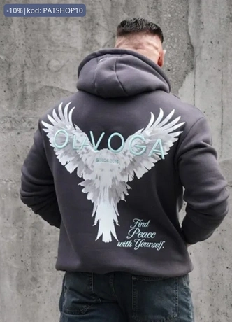 Bluza męska z kapturem Olavoga EAGLE grafitowa