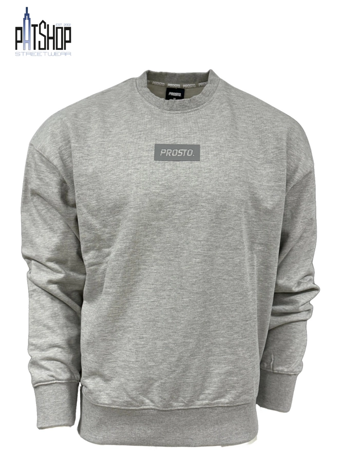 Bluza męska oversize Prosto Box crewneck szara