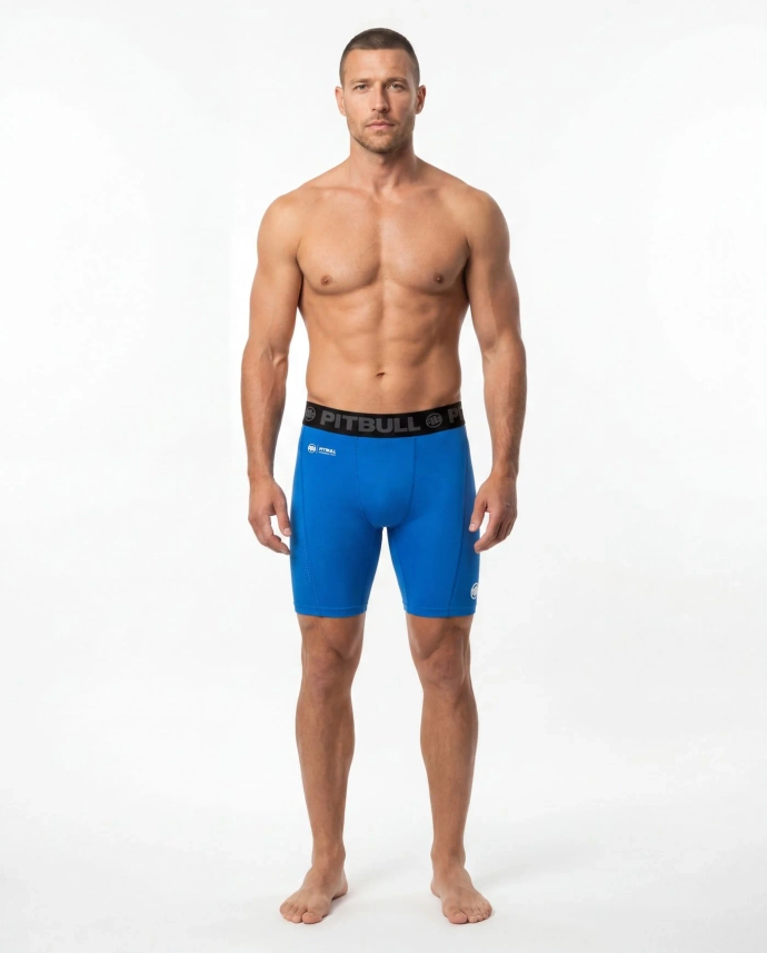 Spodenki sportowe legginsy Pit Bull Performance Pro+ Runway niebieskie