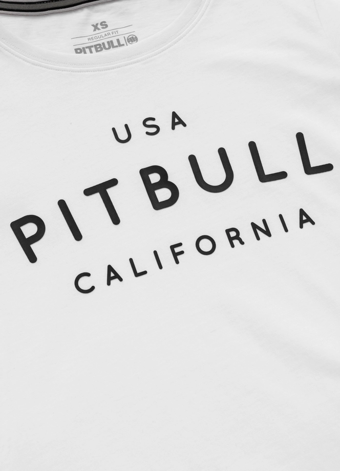 Koszulka t-shirt damska Pit Bull Pitbull USA CAL biała