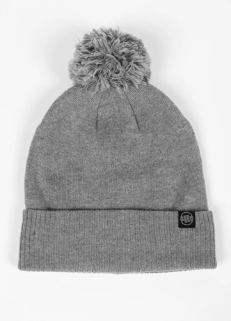Czapka zimowa z pomponem Pit Bull Small Logo II 25 szara