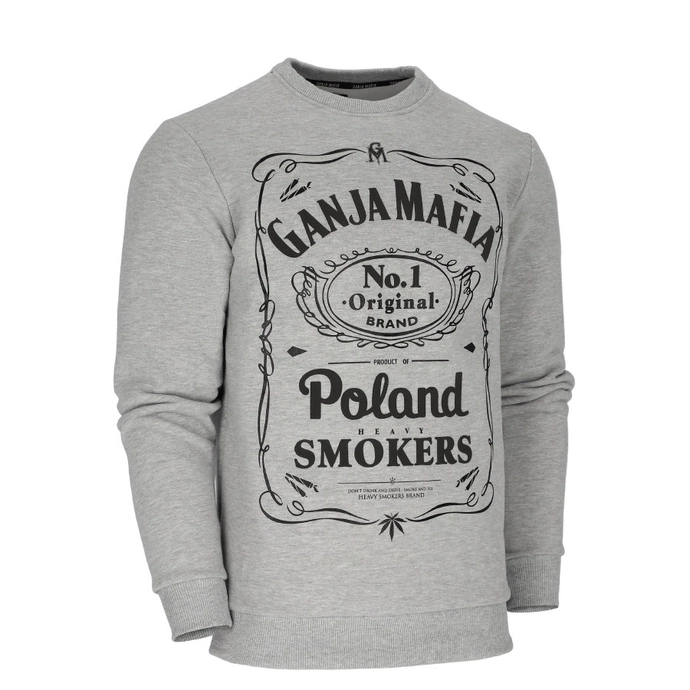 Bluza męska Ganja Mafia GMF Heavy Smokers crewneck szara