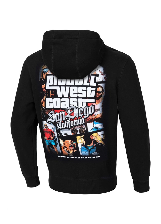 Bluza męska z kapturem Pitbull Pit Bull Most Wanted hooded czarna