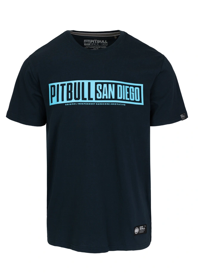 Koszulka męska T-Shirt Pitbull Eighty Nine Dog granatowa