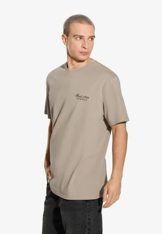 Koszulka męska t-shirt Prosto Team beżowa