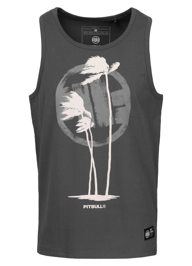 Koszulka męska tank top Pitbull Palms grafitowa