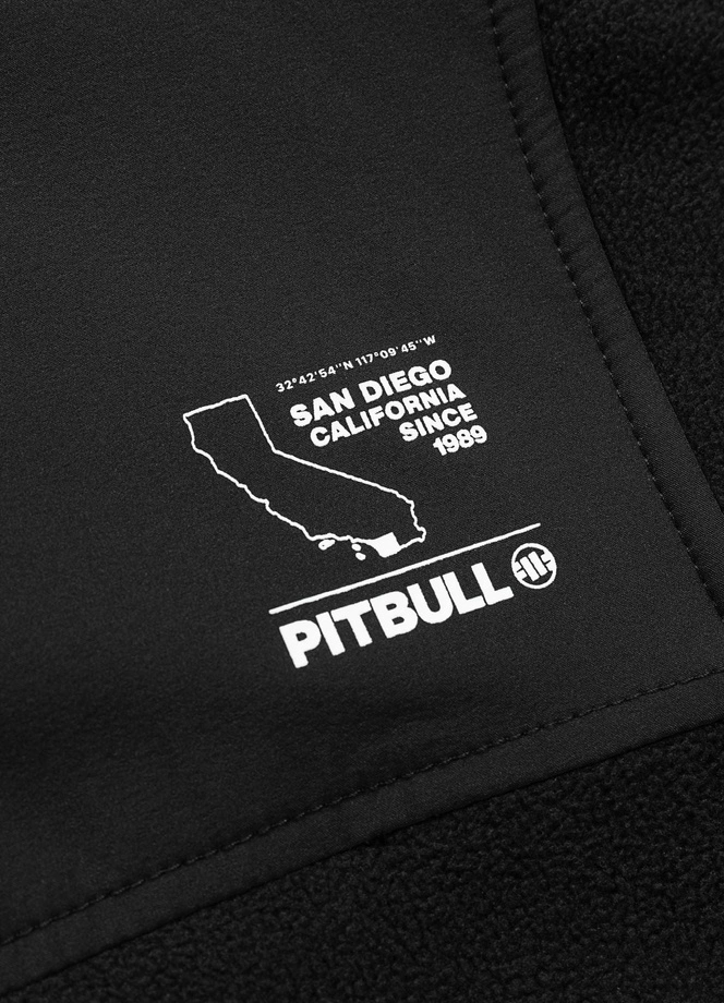 Bluza męska polarowa z kapturem rozpinana Pit Bull Cameron czarna