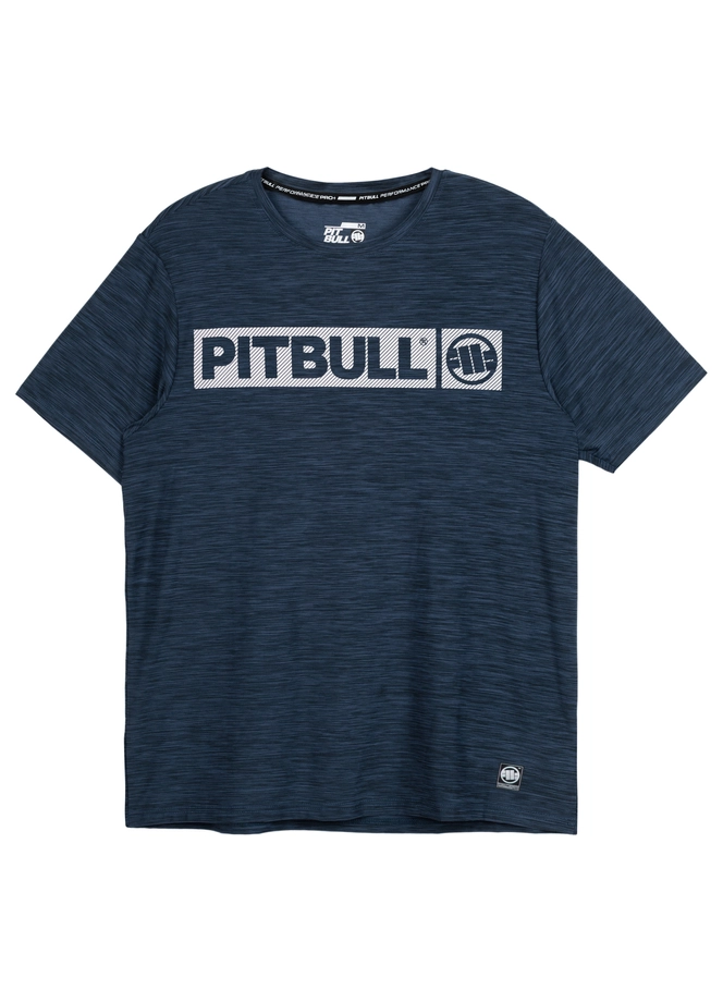 Koszulka męska T-shirt Pit Bull Performance Pro+ Casual Sport Hilltop granatowa
