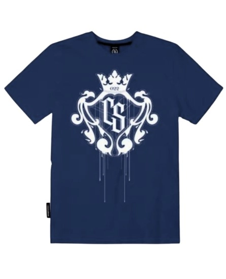 Koszulka męska T-shirt Ciemna Strefa Herb niebieska