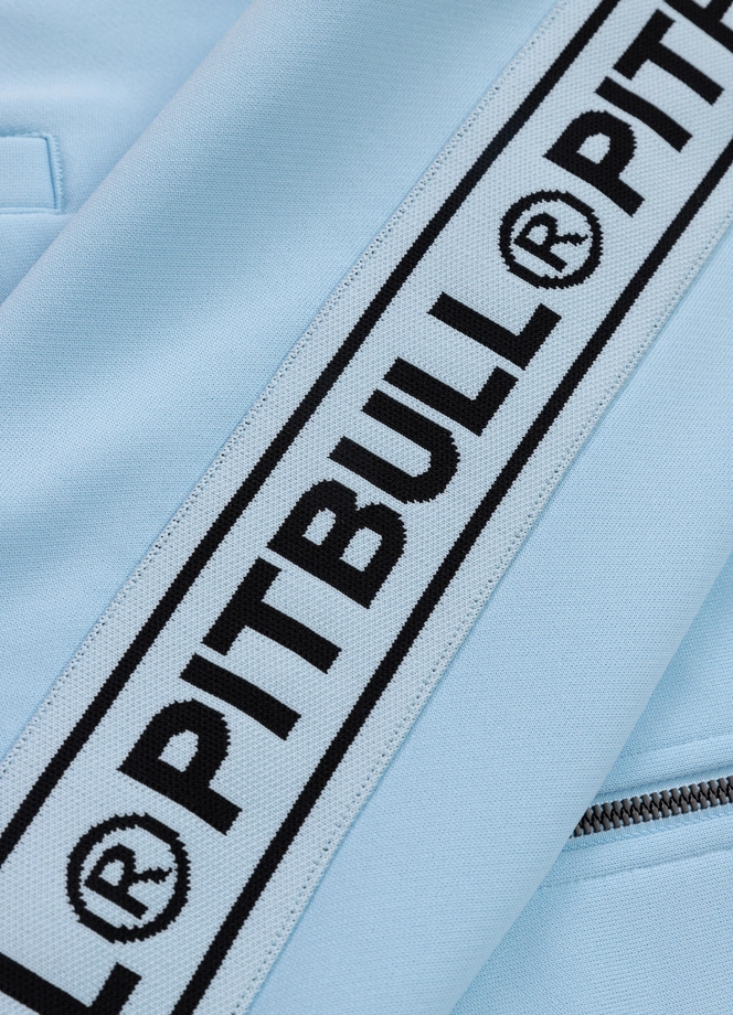 Bluza męska rozpinana Pitbull Pit Bull Tape Logo 25 Trackjacket jasno niebieska