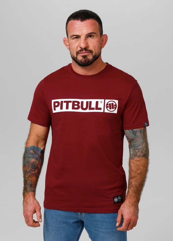 Koszulka męska T-Shirt Pit Bull Pitbull Hilltop 25 bordowa