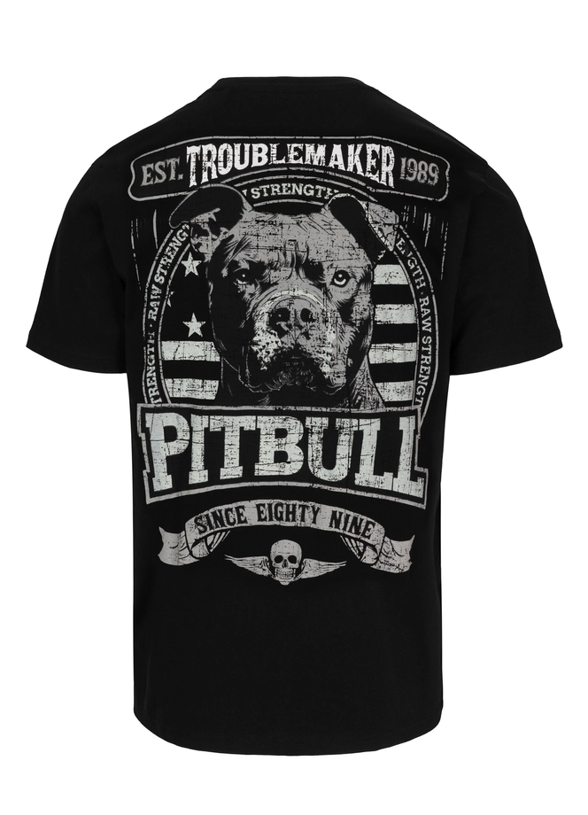 Koszulka męska T-Shirt Pit Bull Pitbull Troublemaker czarna