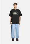 Koszulka męska t-shirt oversize Prosto Bull grafitowa czarna