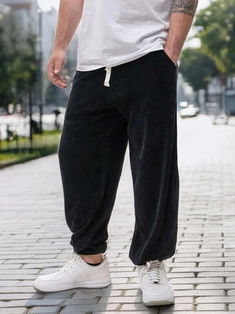 Spodnie męskie sztruksowe Jogger Jigga Wear Cord czarne
