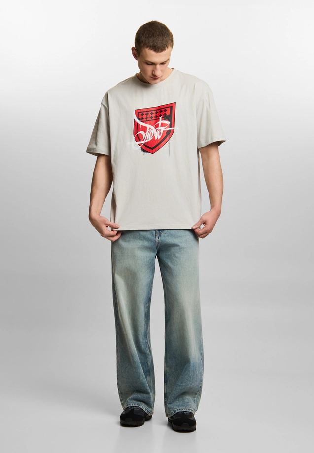 Koszulka męska t-shirt Prosto Damage Target szara