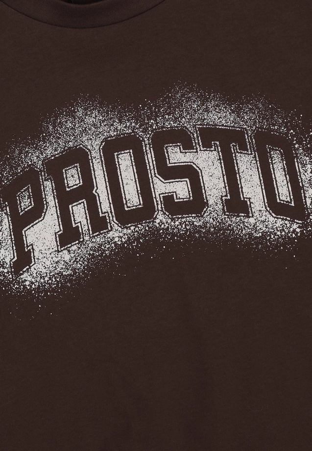 Koszulka męska t-shirt oversize Prosto Jung brązowa