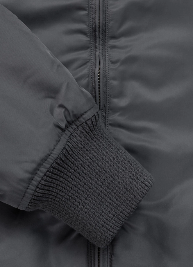 Kurtka męska przejściowa bejsbolówka Pit Bull Hacket grafitowa szara