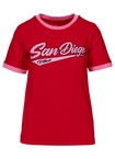 Koszulka t-shirt damska Pit Bull San Diego Angel czerwona