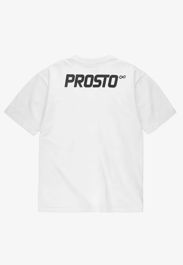 Koszulka męska t-shirt oversize Prosto Big Log Infinity biała