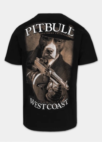 Koszulka męska T-Shirt Pit Bull Pitbull Tommy Gun czarna