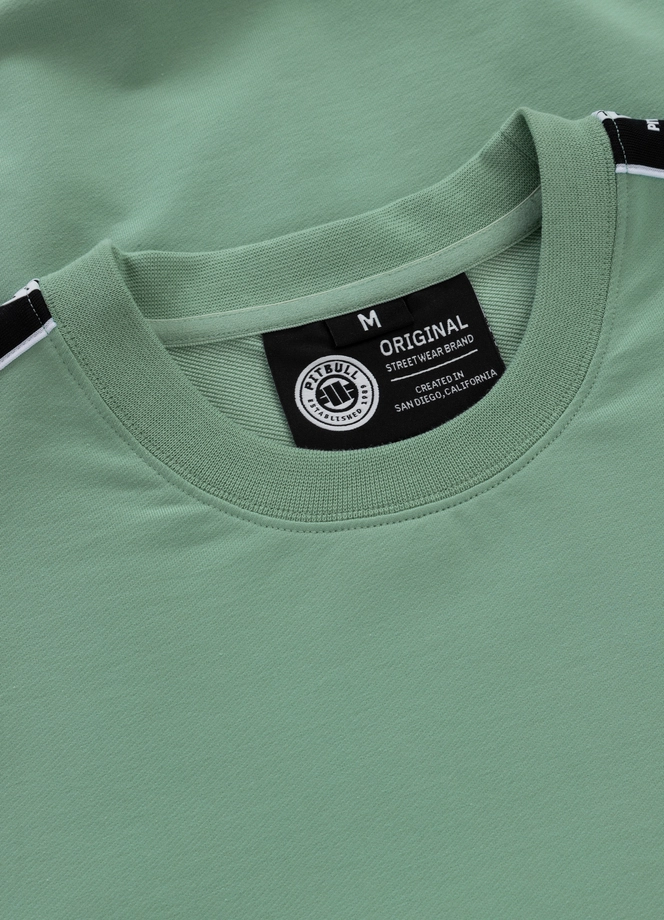 Bluza męska bez kaptura Pitbull Pit Bull Tape Nugget miętowa zielona