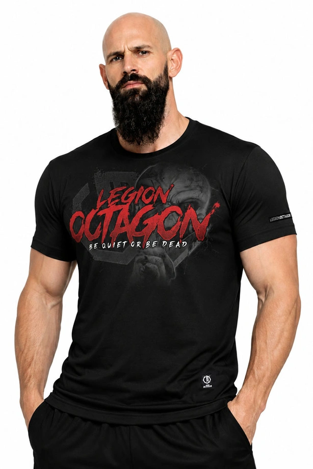 Koszulka męska T-shirt Octagon Be Quiet or Be Dead 2026 czarna