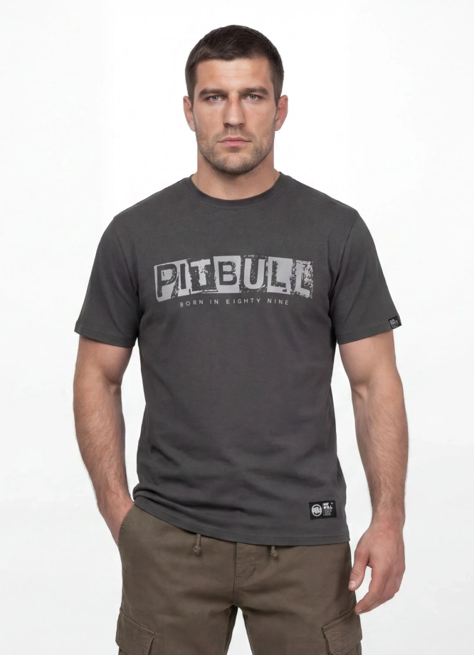 Koszulka męska T-Shirt Pitbull West Coast Blacky szary