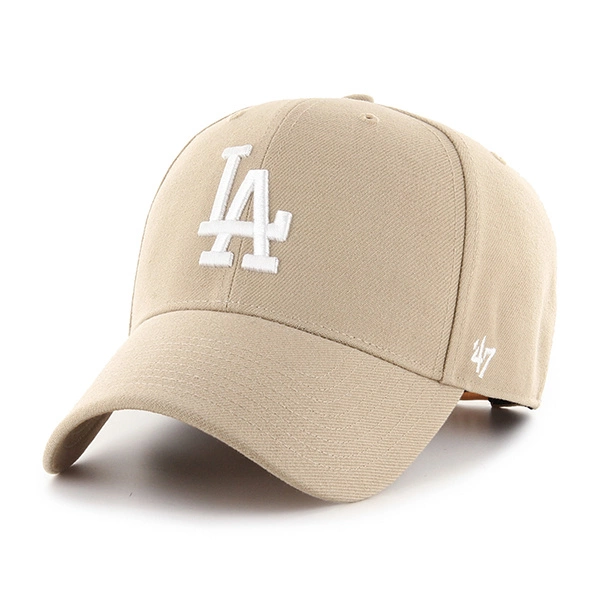 Czapka z daszkiem 47 Brand Los Angeles Dodgers Khaki biało/beżowa