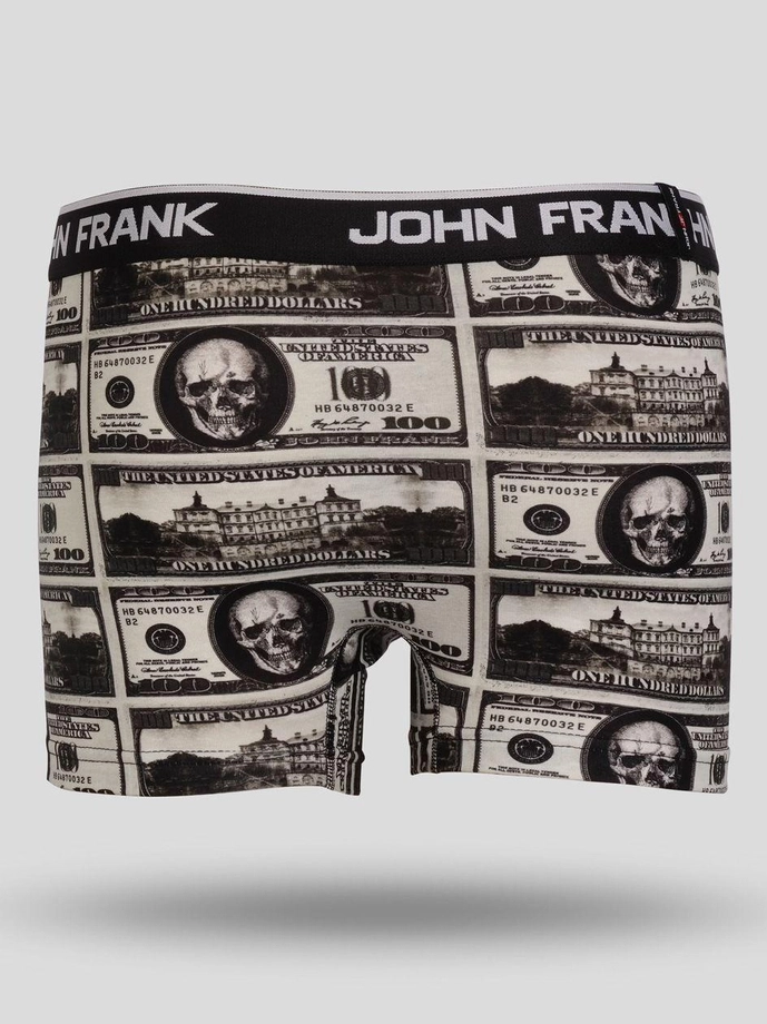 Bokserki męskie John Frank Skull Dollars czarne