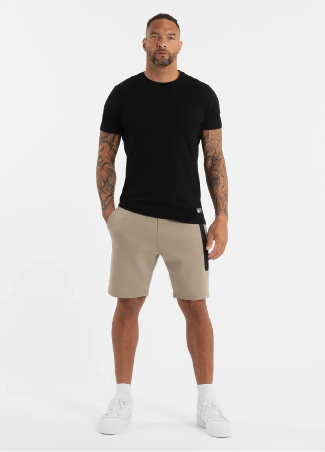 Spodenki szorty dresowe męskie Pitbull Dogwood Pocket beżowe