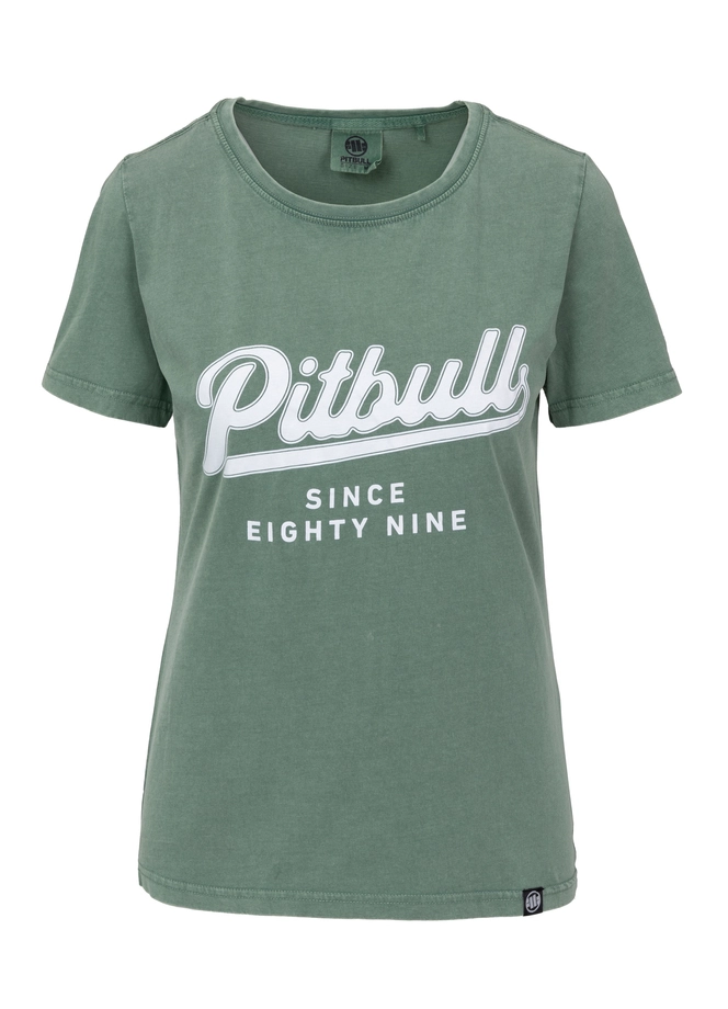 Koszulka damska T-shirt Pit Bull Angel Logo zielona