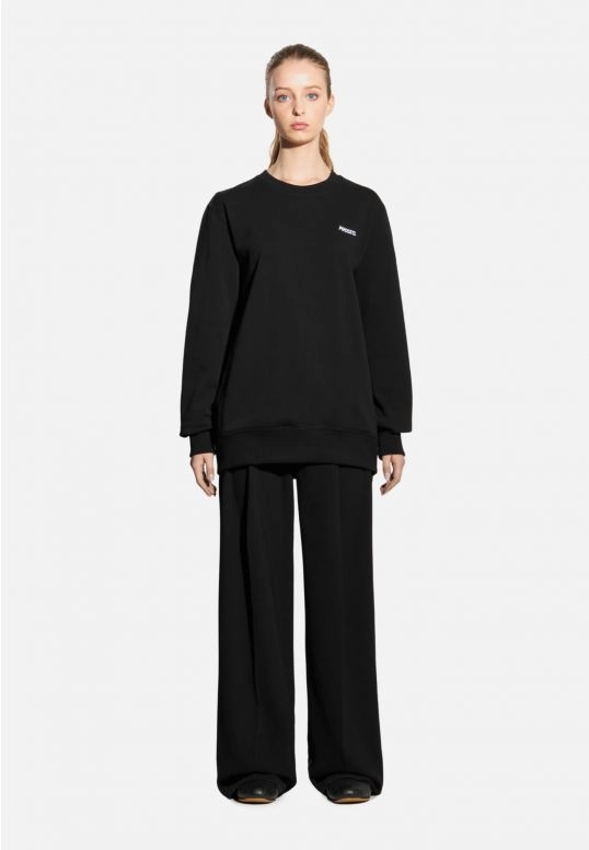 Koszulka longsleeve męski Prosto Ston grafitowa czarna