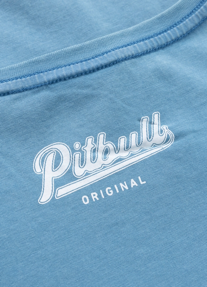 Koszulka damska T-shirt Pit Bull Angel Logo niebieska
