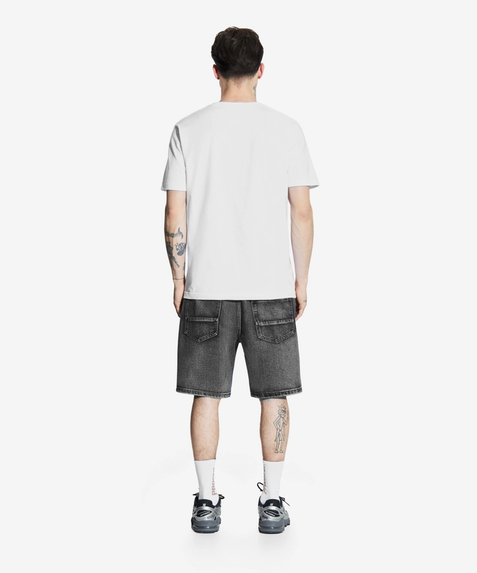 Spodenki męskie jeansowe Prosto Jang Regular jasno szare