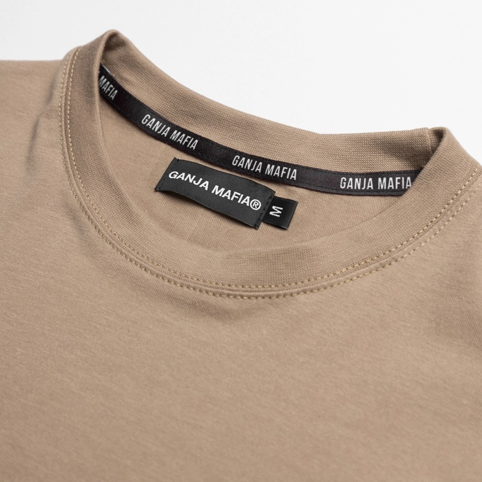 Koszulka męska T-shirt Ganja Mafia Herb beżowa