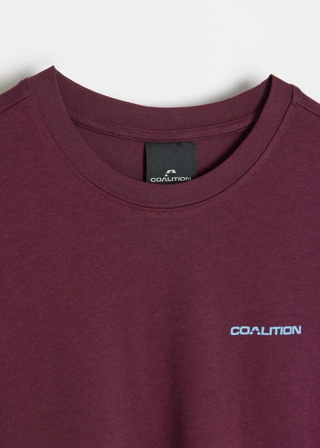Koszulka męska t-shirt Coalition CLTN Bjerg śliwkowa fioletowa