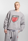 Bluza męska oversize Prosto Big Shield crewneck szara
