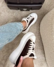 Buty sneakersy damskie Olavoga Luul brązowe
