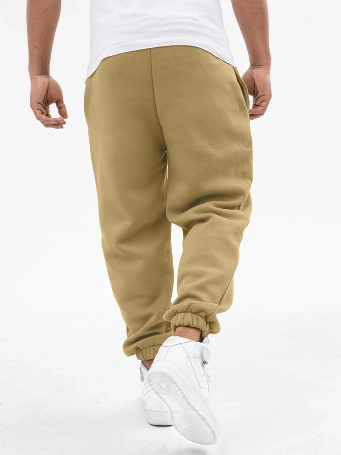 Spodnie męskie dresowe Jigga Wear Small Crown beżowe