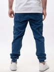 Spodnie męskie Jeans Jogger Bojówki Jigga Wear Stripe Zip Cargo niebieskie